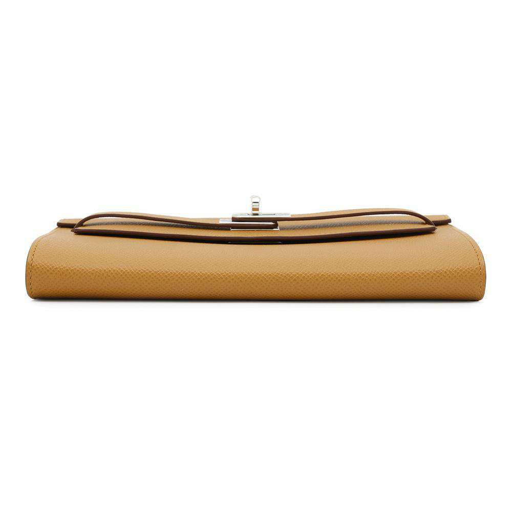 エルメス ケリーウォレット ロング トゥーゴー キャラメル/シルバー金具 エプソン W刻印 HERMES 財布