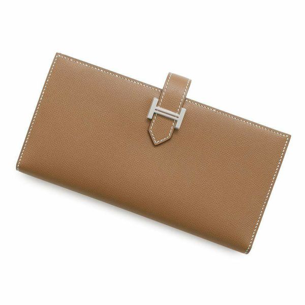 エルメス 長財布 ベアンスフレ ゴールド/シルバー金具 ヴォー エルメス 長財布 ベアンスフレ ゴールド/シルバー金具 ヴォー