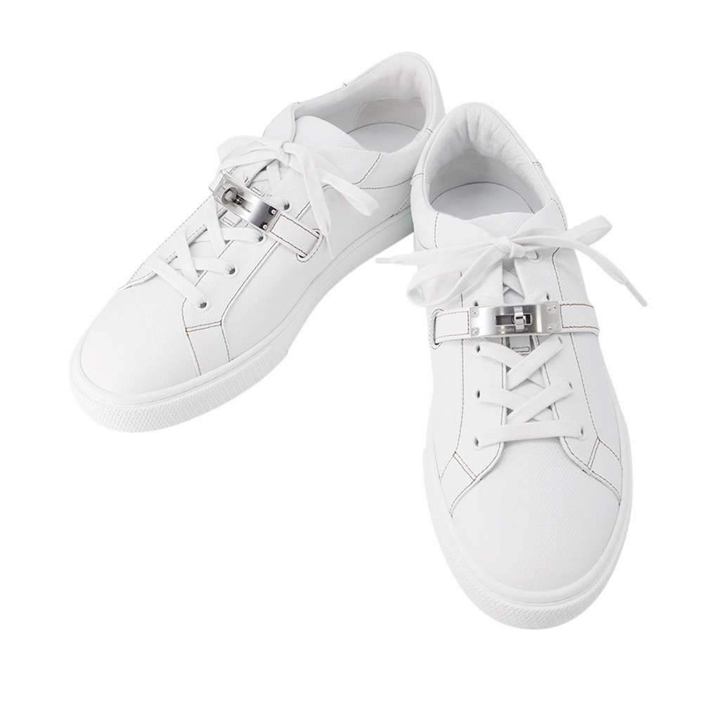 エルメス スニーカー デイ ケリーバックル メンズサイズ44 HERMES 靴 白