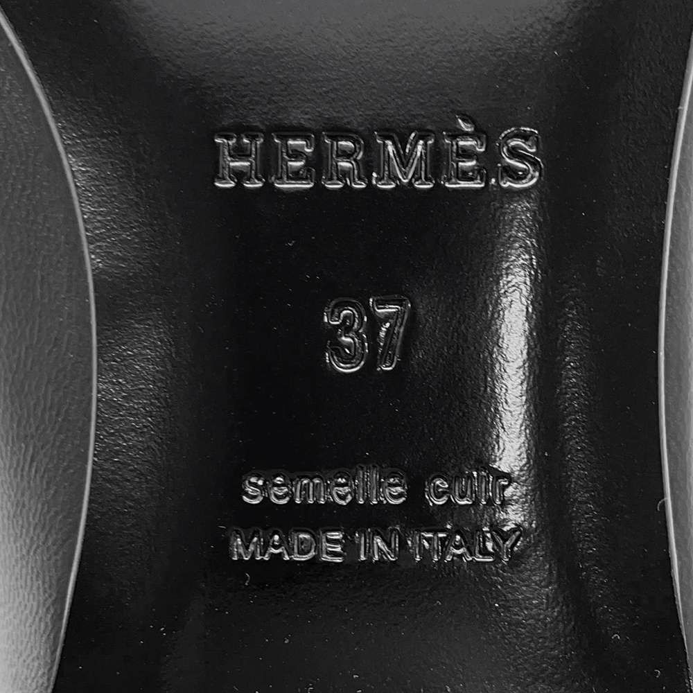 エルメス モカシン ロワイヤル レザー レディースサイズ37 HERMES 靴 黒