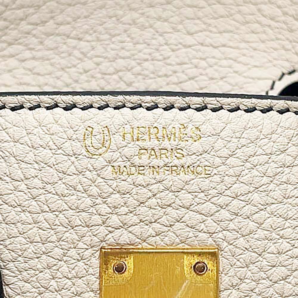 エルメス バーキン25 クレ/ブラック/マットゴールド金具 トゴ W刻印 HERMES Birkin ハンドバッグ SPO