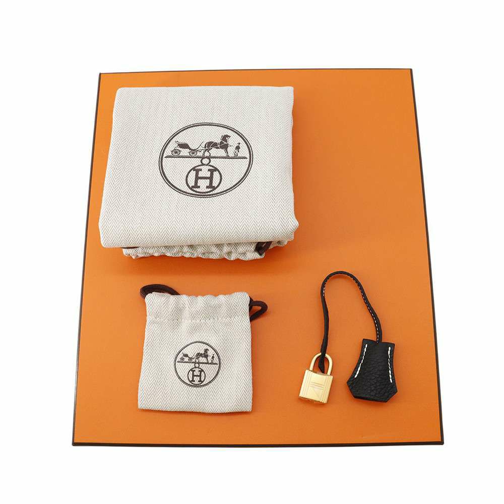 エルメス バーキン25 クレ/ブラック/マットゴールド金具 トゴ W刻印 HERMES Birkin ハンドバッグ SPO