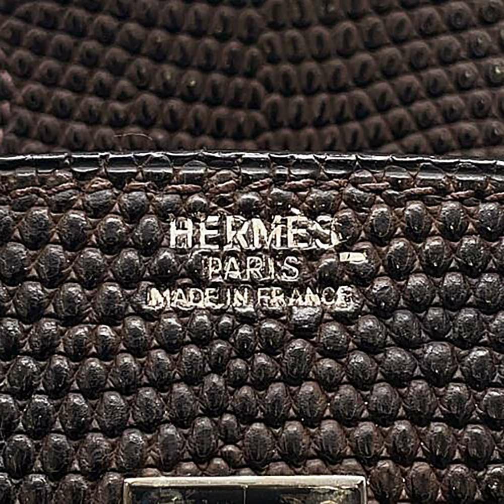 エルメス バーキン25 エベンヌ/シルバー金具 リザード □I刻印 HERMES Birkin ハンドバッグ
