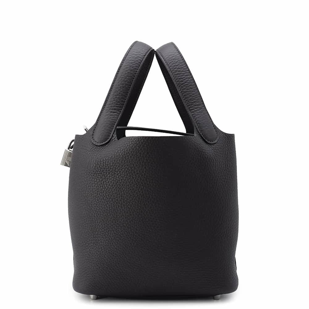 エルメス ハンドバッグ ピコタンロックPM プルノワール/シルバー金具 トリヨンクレマンス W刻印