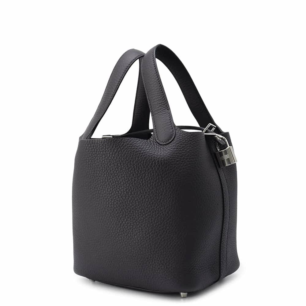 エルメス ハンドバッグ ピコタンロックPM プルノワール/シルバー金具 トリヨンクレマンス W刻印