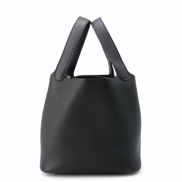 エルメス ハンドバッグ ピコタンロックMM ブラック/ゴールド金具