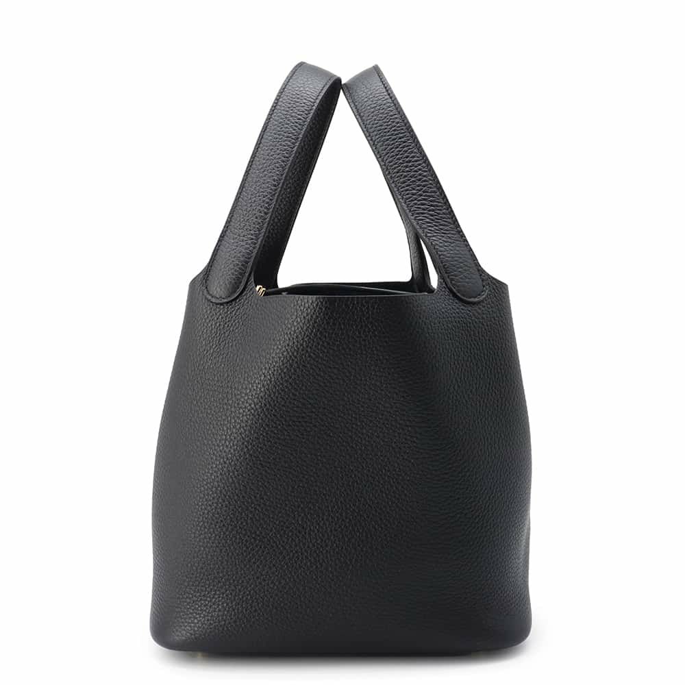 エルメス ハンドバッグ ピコタンロックMM ブラック/ゴールド金具 トリヨンクレマンス W刻印 黒