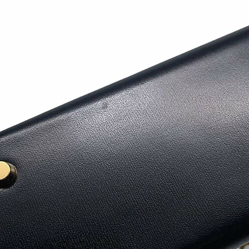 エルメス ハンドバッグ ミニケリー2 外縫い ブラック/ゴールド金具 ボックスカーフ U刻印 2wayショルダー 黒