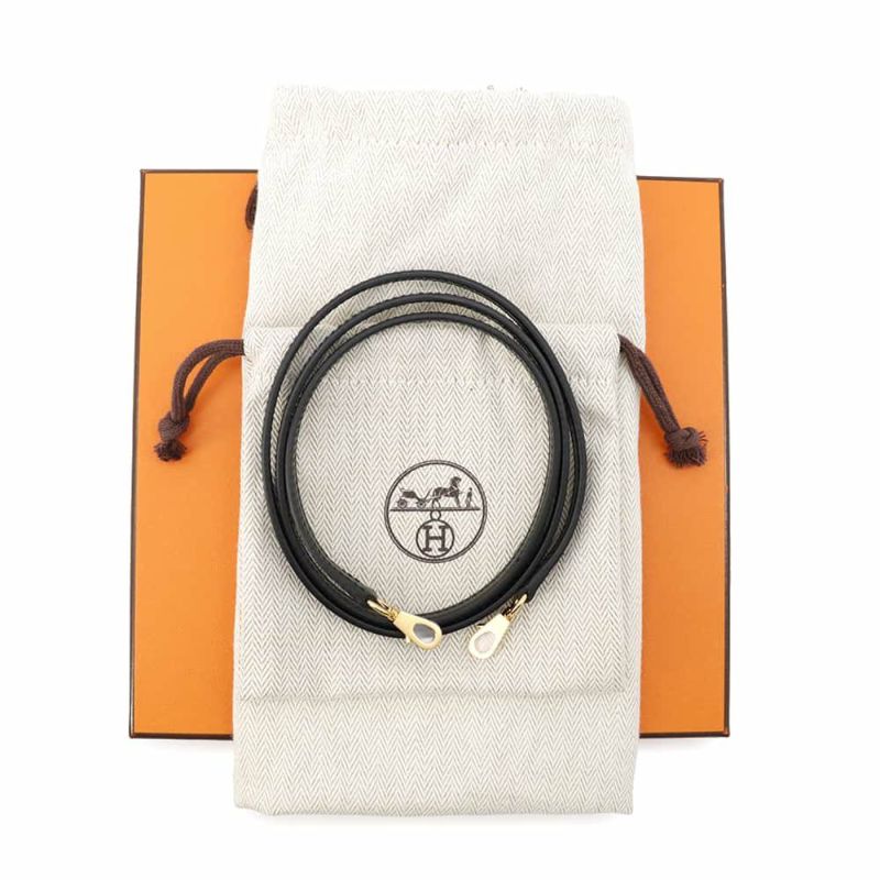 エルメス ハンドバッグ ミニケリー2 外縫い ブラック/ゴールド金具 ボックスカーフ U刻印 2wayショルダー 黒