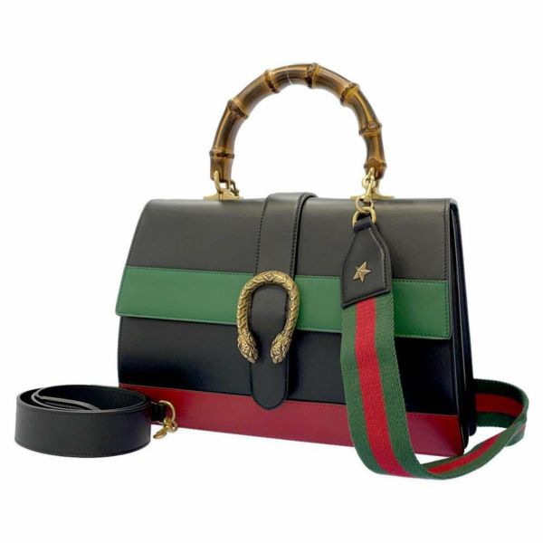 グッチ ハンドバッグ ディオニソス レザー バンブー 421999 GUCCI 2wayショルダーバッグ 黒