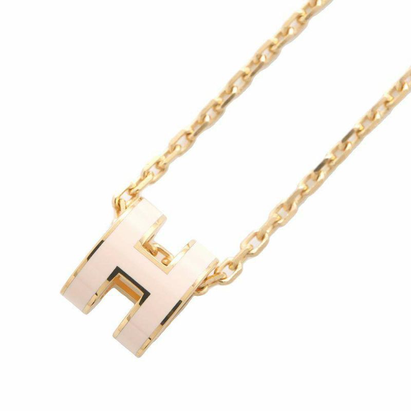 エルメス ネックレス ミニ・ポップアッシュ ローズドラジェ/ゴールド金具 HERMES アクセサリー