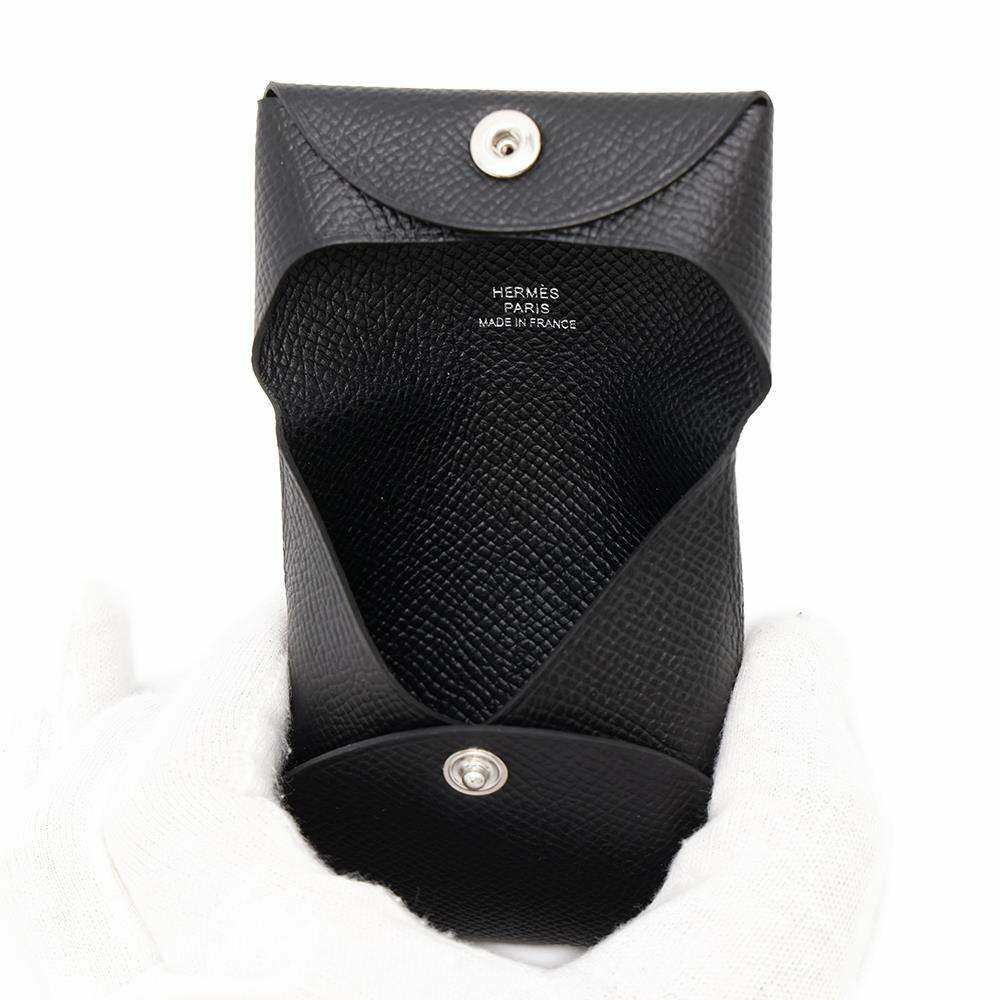 エルメス コインケース バスティア ブラック エプソン B刻印 HERMES 財布 黒