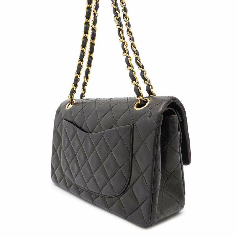 シャネル チェーンショルダーバッグ マトラッセ23 ココマーク ダブルチェーン A01113 CHANEL バッグ 黒