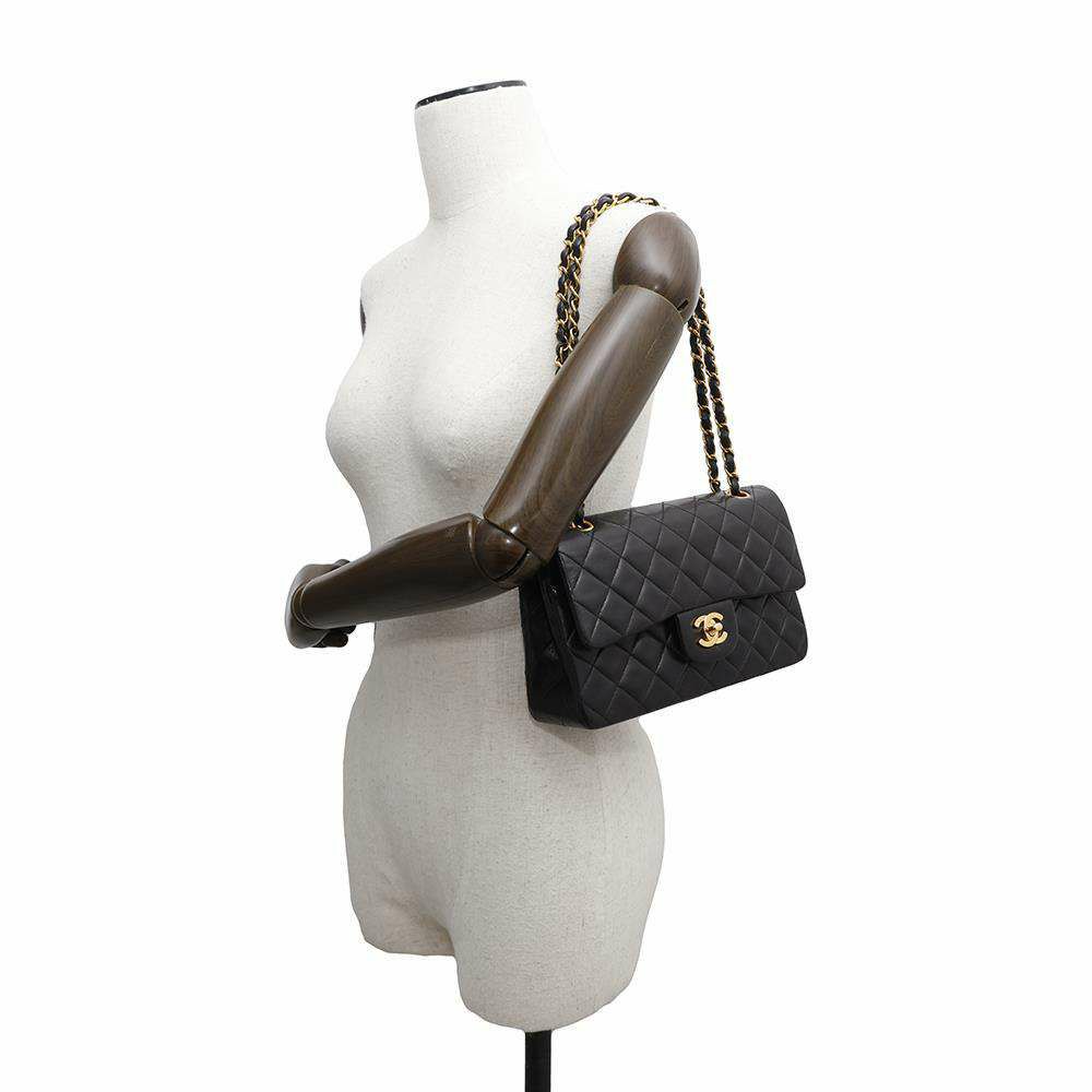 シャネル チェーンショルダーバッグ マトラッセ23 ココマーク ダブルチェーン A01113 CHANEL バッグ 黒