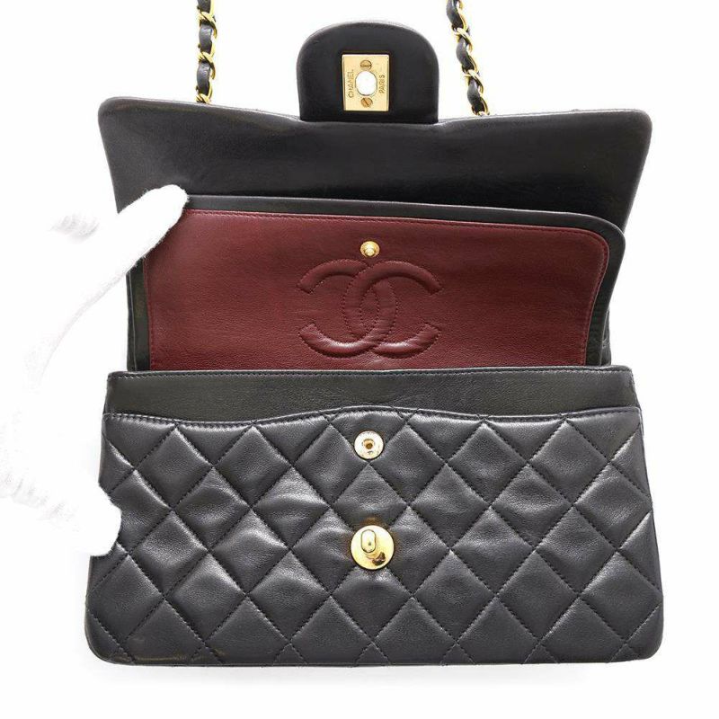 シャネル チェーンショルダーバッグ マトラッセ23 ココマーク ダブルチェーン A01113 CHANEL バッグ 黒