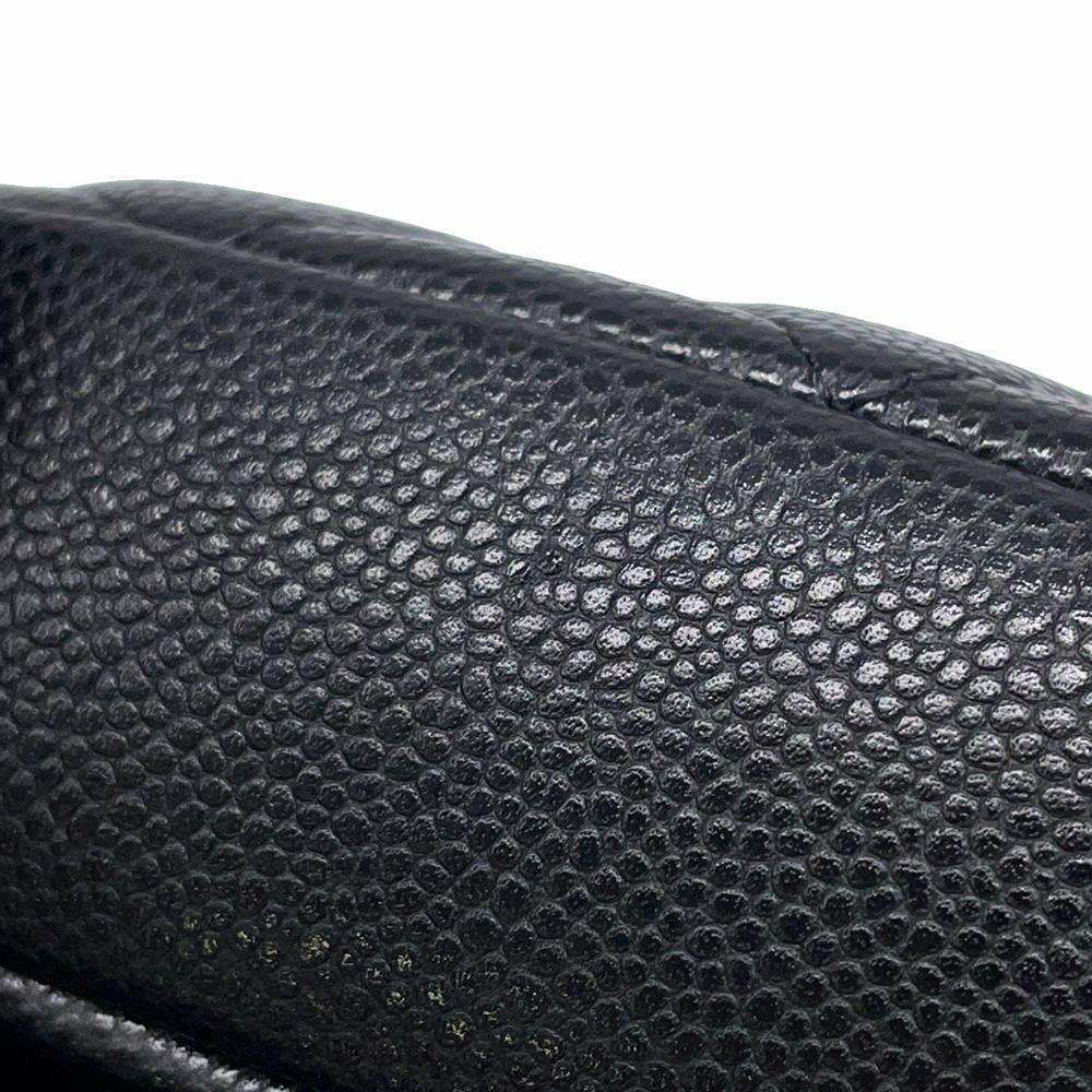 シャネル ポーチ ココマーク マトラッセ コスメポーチ キャビアスキン A80909 CHANEL 小物入れ 化粧ポーチ 黒