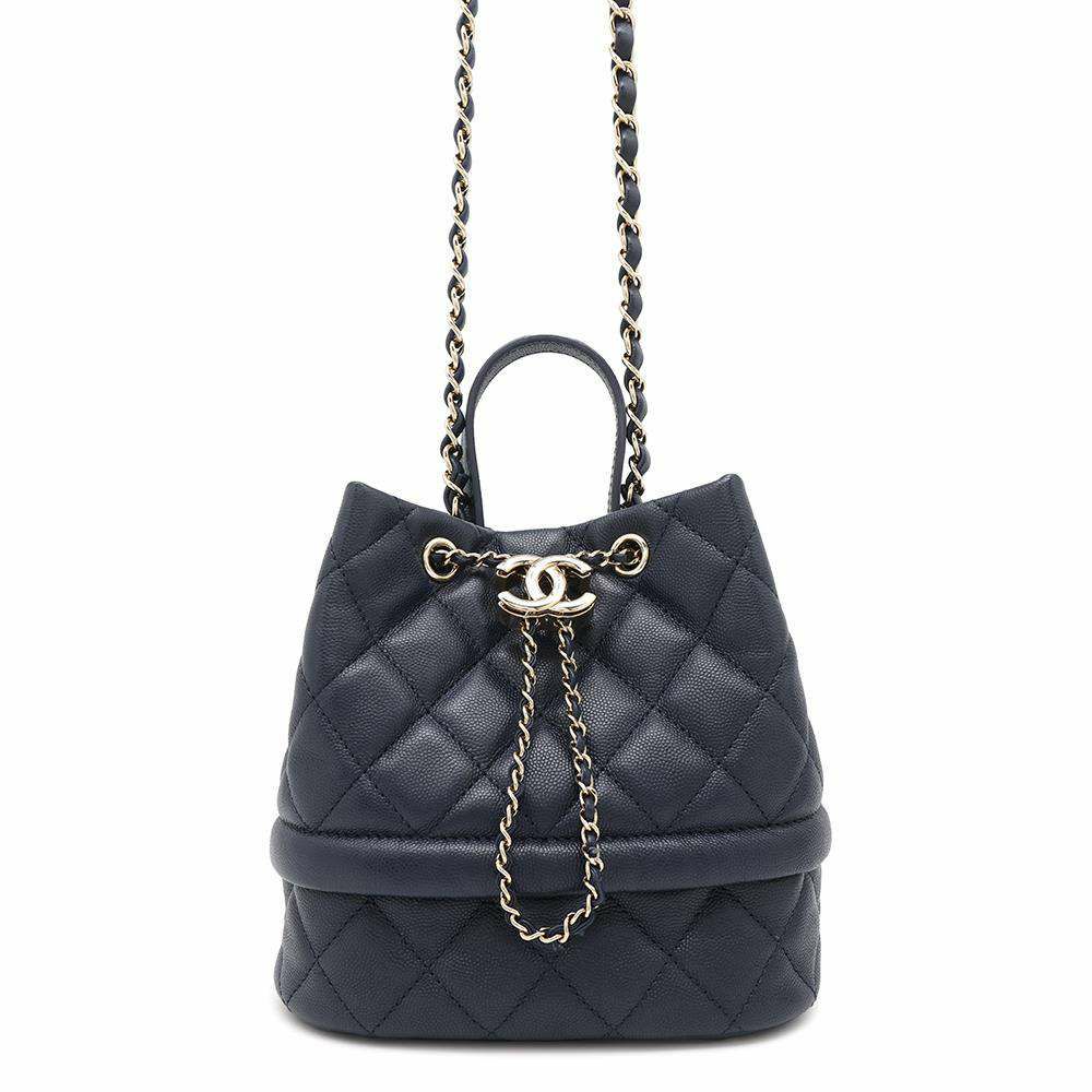 シャネル チェーンショルダーバッグ ココマーク マトラッセ 巾着 キャビアスキン AS0894 CHANEL 2way