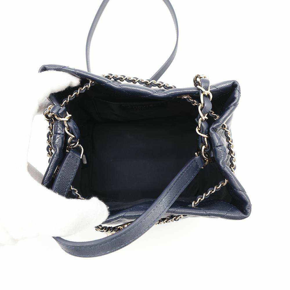 シャネル チェーンショルダーバッグ ココマーク マトラッセ 巾着 キャビアスキン AS0894 CHANEL 2way