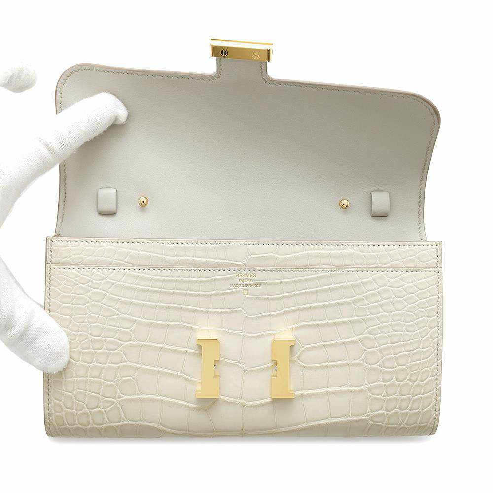 エルメス 長財布 コンスタンス トゥーゴー ロング ベトン/ゴールド金具 アリゲーターマット B刻印 財布
