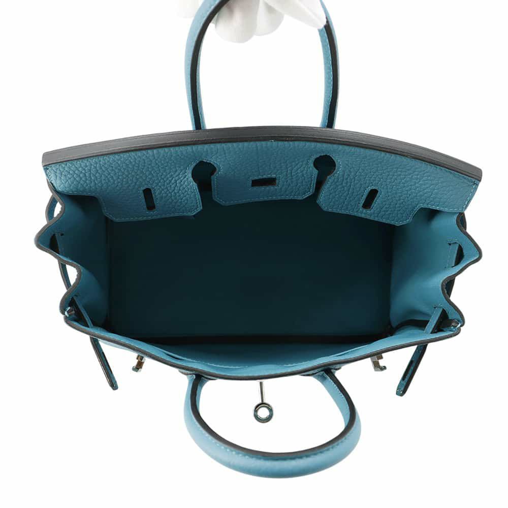 エルメス バーキン25 ターコイズ/シルバー金具 トゴ □R刻印 HERMES Birkin ハンドバッグ