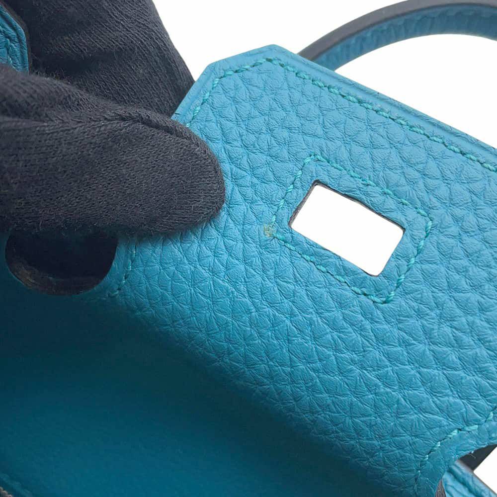 エルメス バーキン25 ターコイズ/シルバー金具 トゴ □R刻印 HERMES Birkin ハンドバッグ