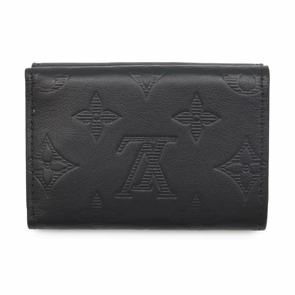 ルイヴィトン 三つ折り財布 モノグラム・シャドウ ディスカバリー・コンパクト ウォレットM67631 ブラック 黒