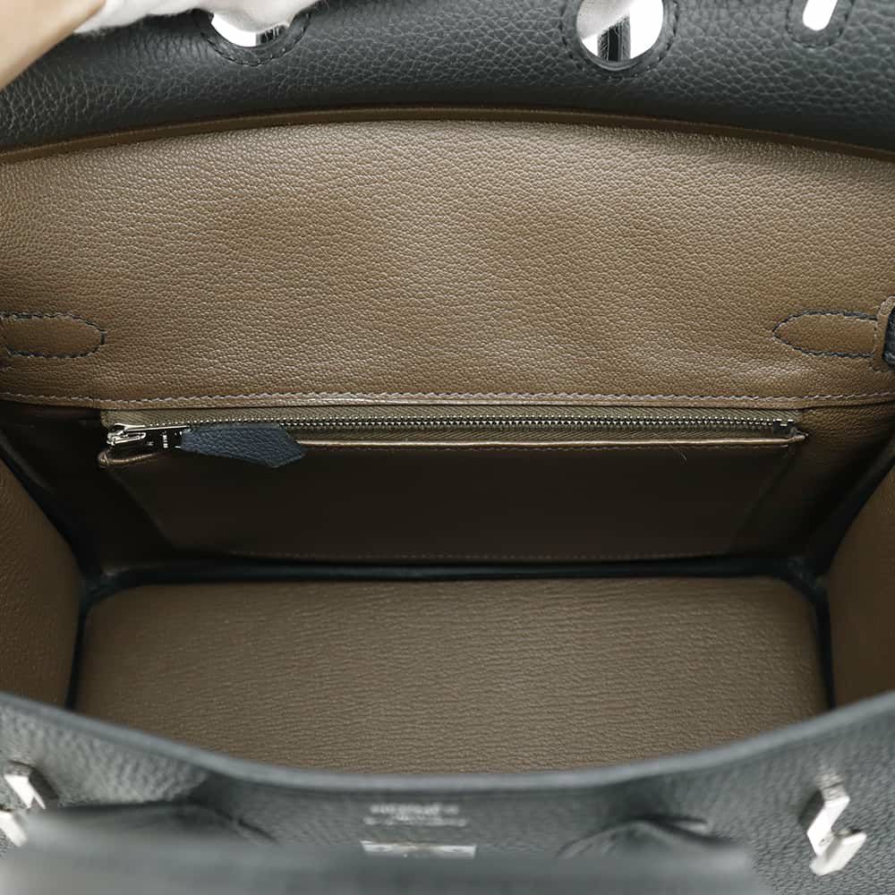 エルメス バーキン25 ヴェルソ プロン/ヴェールオリーブ/シルバー金具 トゴ K刻印 HERMES Birkin ハンドバッグ