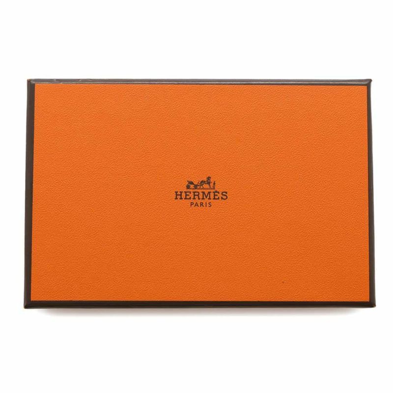 エルメス カードケース カルヴィ プロン/シルバー金具 エバーカラー U刻印 HERMES 名刺入れ