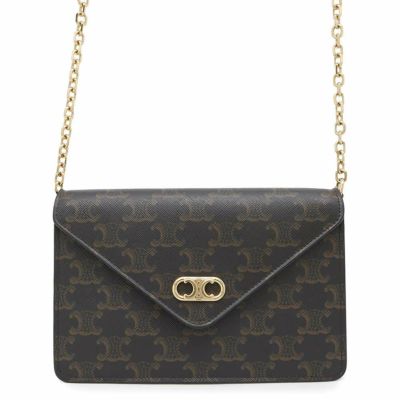 極美品】デルヴォー ブリヨン チェーンウォレット ショルダー