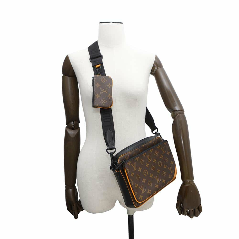 ルイヴィトン ショルダーバッグ モノグラム・マカサー トリオ・メッセンジャー M46694 LOUIS VUITTON