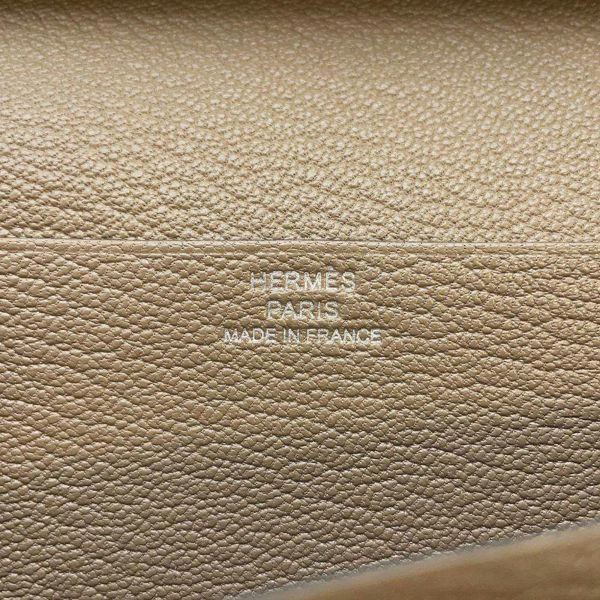 エルメス 長財布 ベアンスフレ エトゥープ/シルバー金具 シェブルミゾル U刻印 HERMES 財布