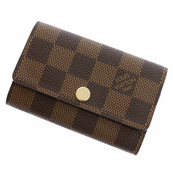 ルイヴィトン キーケース ダミエ・エベヌ ミュルティクレ6 N62630 LOUIS VUITTON ブラウン