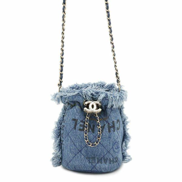 シャネル チェーンショルダーバッグ デニム マトラッセ ココマーク AP2603 CHANEL ミニバッグ
