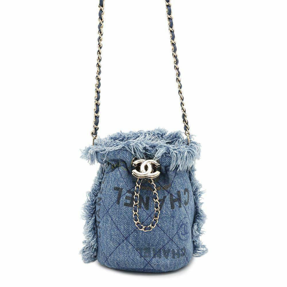 シャネル チェーンショルダーバッグ デニム マトラッセ ココマーク AP2603 CHANEL ミニバッグ