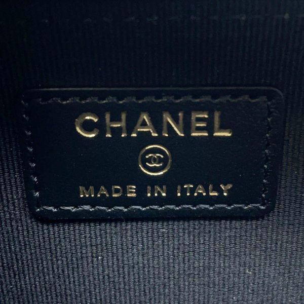 シャネル チェーンショルダーバッグ ボーイシャネル ジップフォンケース キャビアスキン AP2756 CHANEL 黒