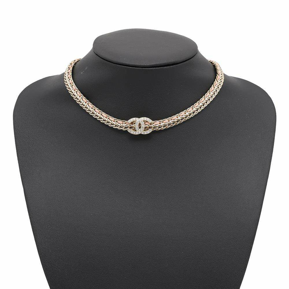 シャネル チョーカー ココマーク レザー ラインストーン メタル B22 S AB8307 CHANEL アクセサリー