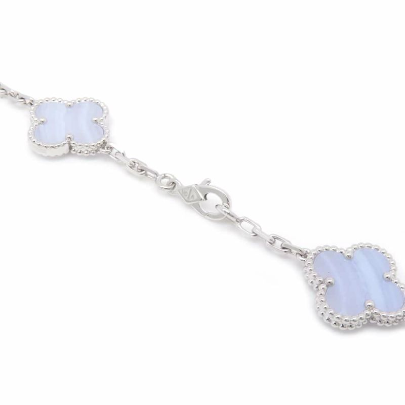 ヴァンクリーフ&アーペル ネックレス ヴィンテージ アルハンブラ ロングネックレス 20モチーフ カルセドニー K18WG VCARD80900