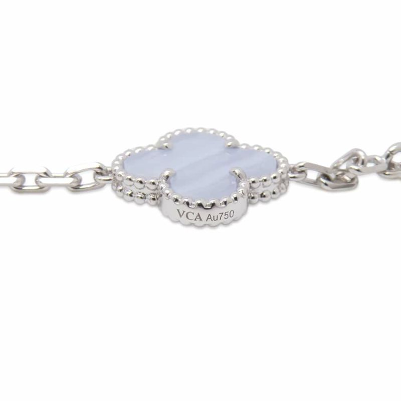 ヴァンクリーフ&アーペル ネックレス ヴィンテージ アルハンブラ ロングネックレス 20モチーフ カルセドニー K18WG VCARD80900