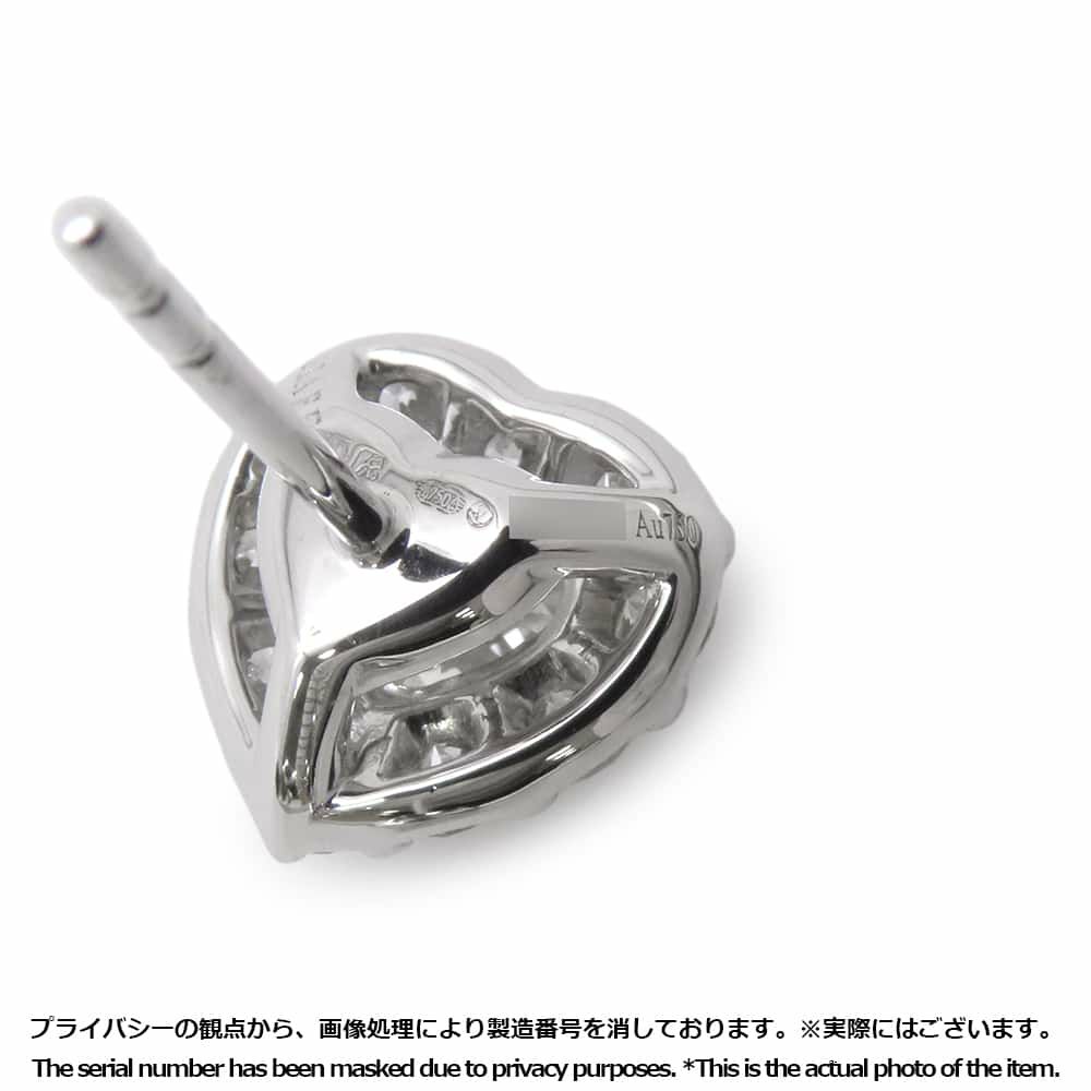 グラフ ピアス アイコン ハートシェイプ ダイヤモンド スタッドイヤリング ダイヤ 中石0.70ct/0.73ct K18WGホワイトゴールド GIA鑑定書付き