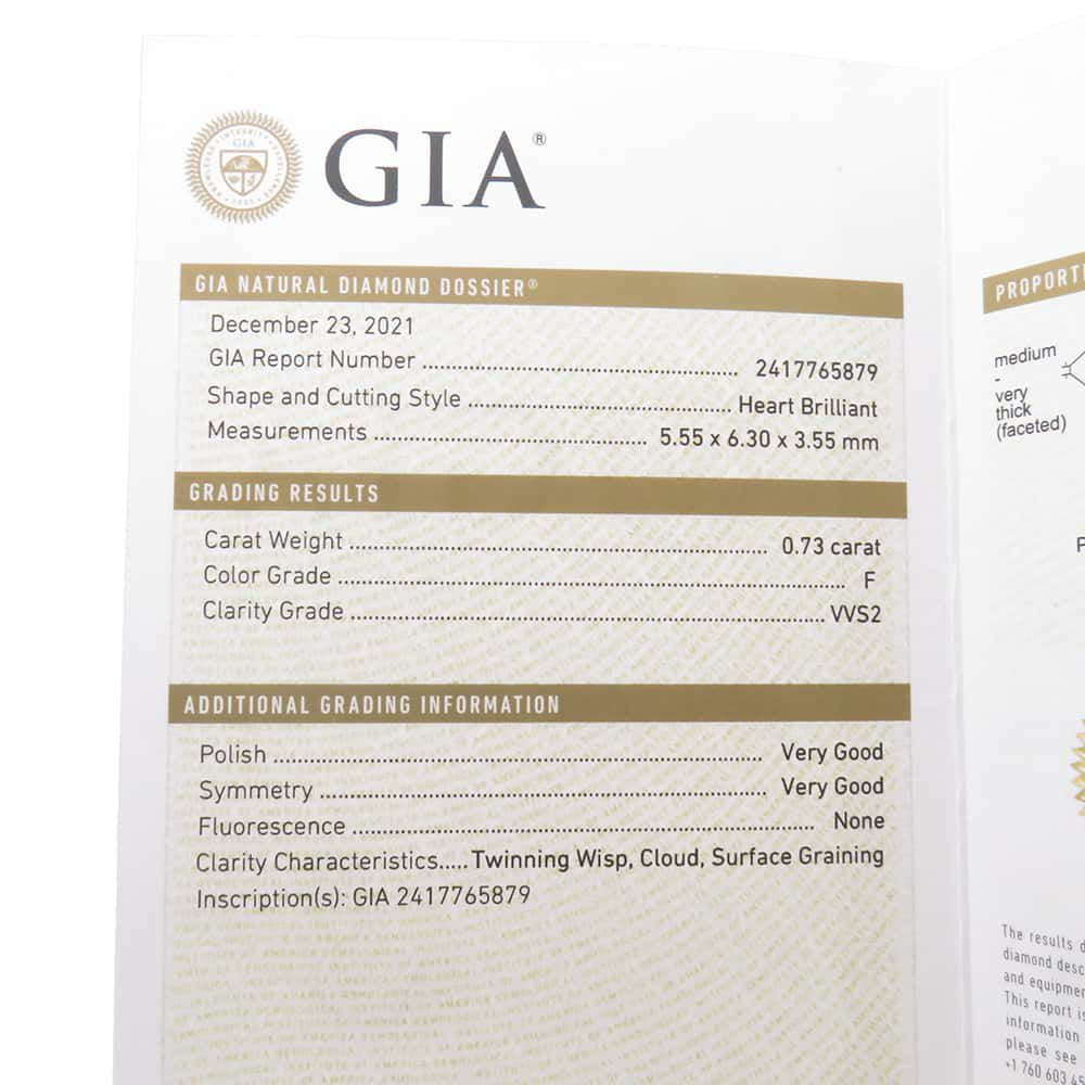 グラフ ピアス アイコン ハートシェイプ ダイヤモンド スタッドイヤリング ダイヤ 中石0.70ct/0.73ct K18WGホワイトゴールド GIA鑑定書付き