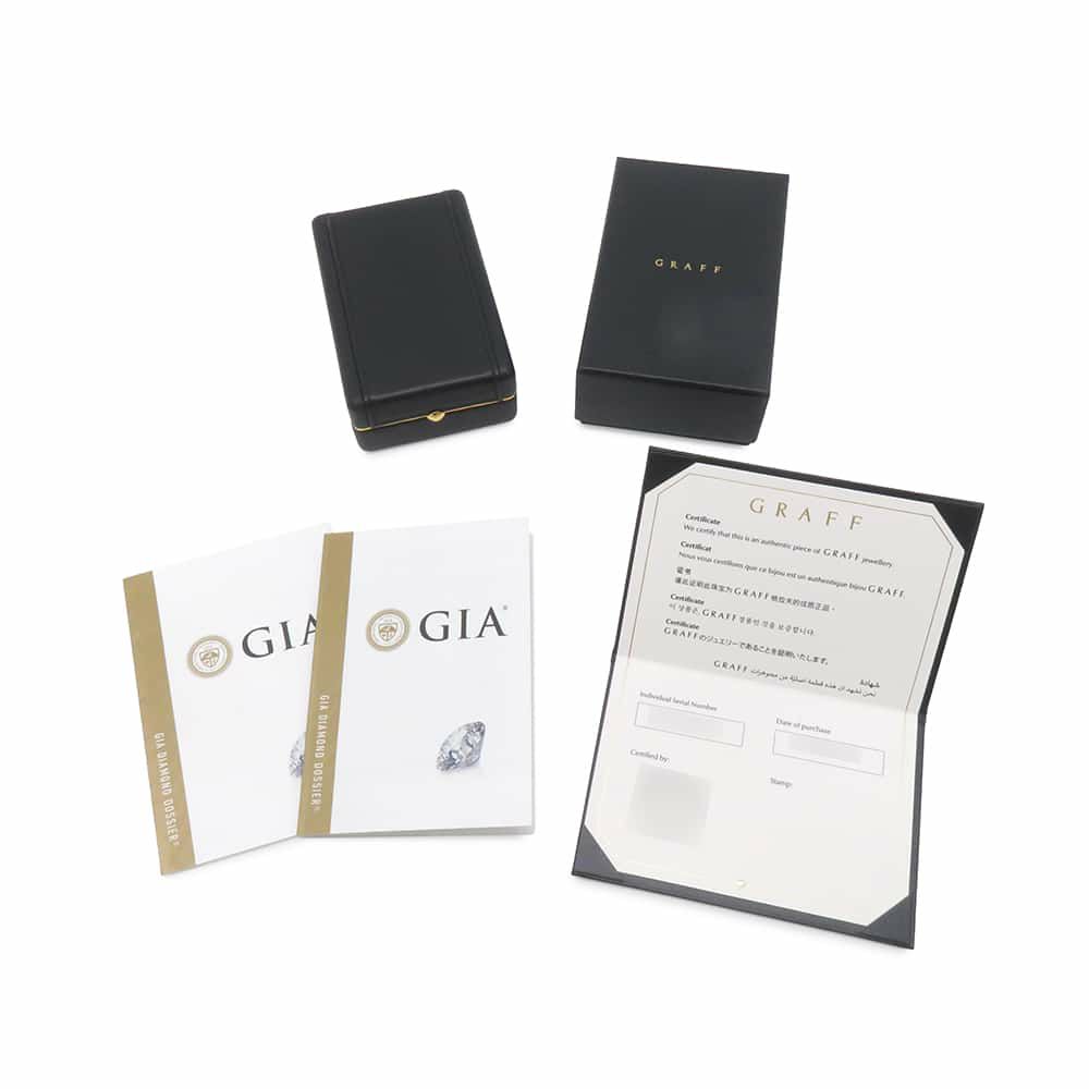 グラフ ピアス アイコン ハートシェイプ ダイヤモンド スタッドイヤリング ダイヤ 中石0.70ct/0.73ct K18WGホワイトゴールド GIA鑑定書付き