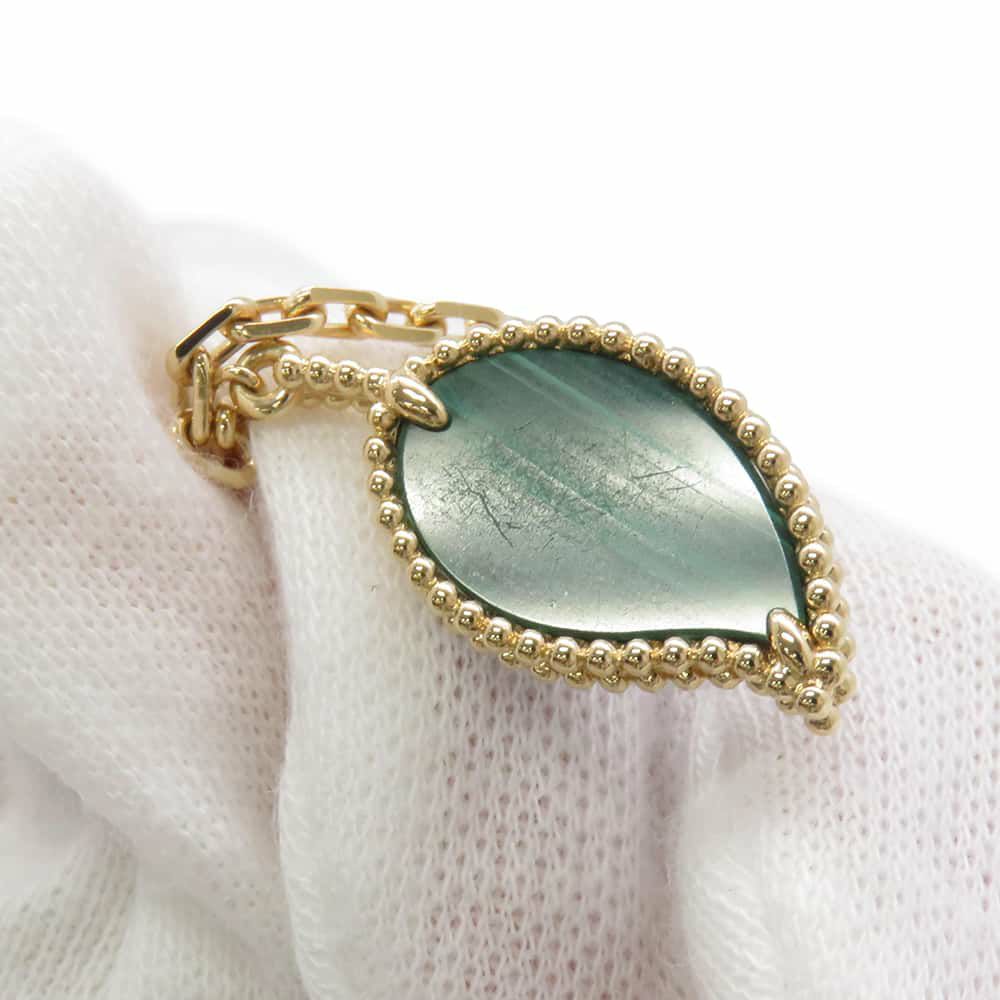 ヴァンクリーフ&アーペル ブレスレット ラッキー アルハンブラ 4モチーフ カーネリアン タイガーズアイ マザーオブパール マラカイト K18YG