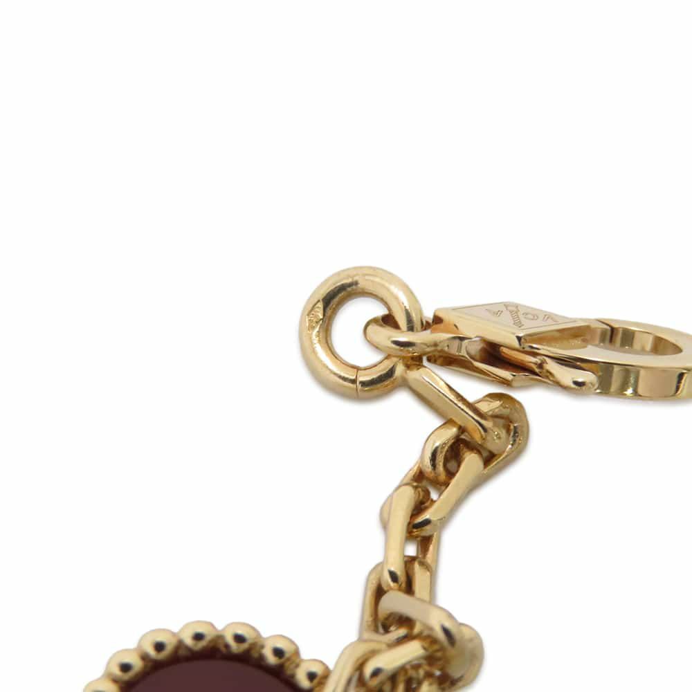 ヴァンクリーフ&アーペル ブレスレット ラッキー アルハンブラ 4モチーフ カーネリアン タイガーズアイ マザーオブパール マラカイト K18YG