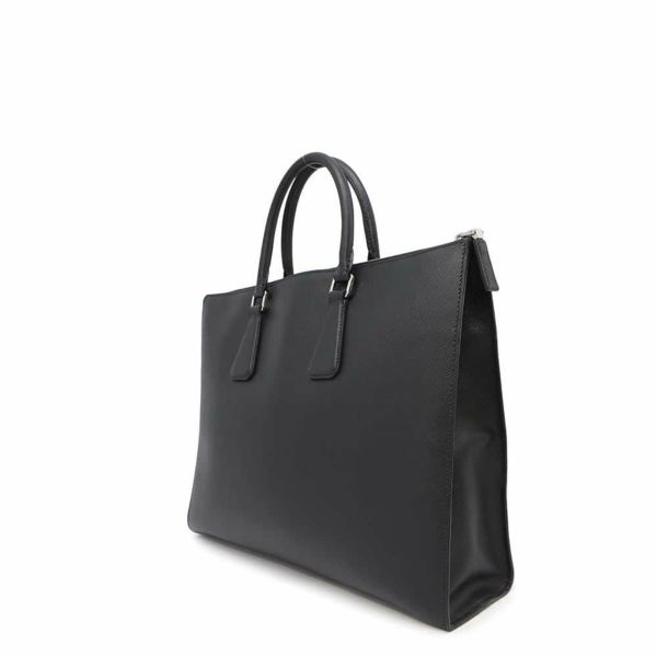 プラダ トートバッグ トライアングルロゴ サフィアーノレザー 2VG039 PRADA 黒