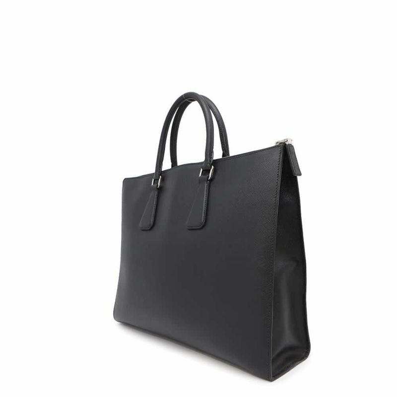 プラダ トートバッグ トライアングルロゴ サフィアーノレザー 2VG039 PRADA 黒