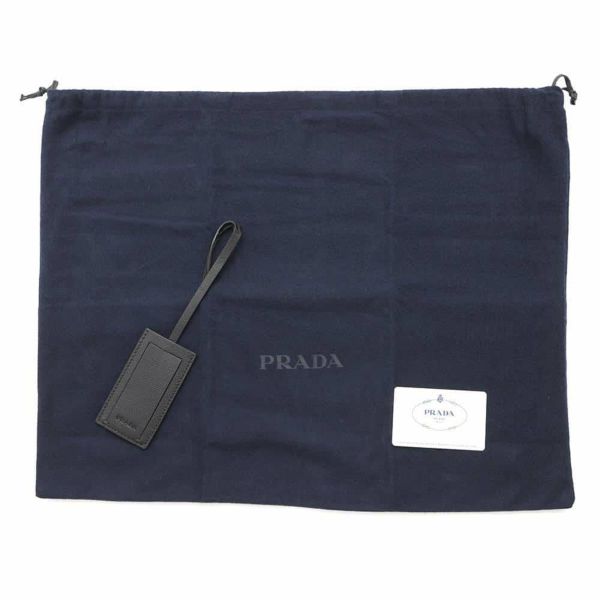 プラダ トートバッグ トライアングルロゴ サフィアーノレザー 2VG039 PRADA 黒