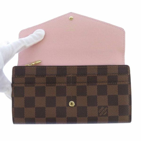 ルイヴィトン 長財布 ダミエ ポルトフォイユ・サラ ローズバレリーヌ N60114 LOUIS VUITTON ヴィトン 財布