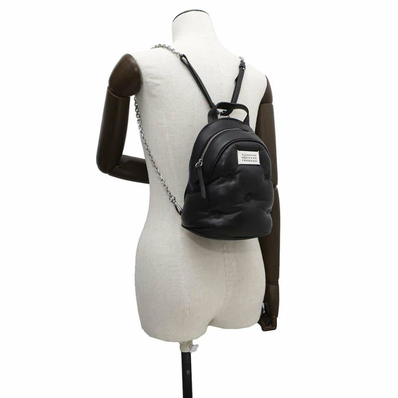 メゾンマルジェラ リュックサック グラムスラム ラムスキン S56WA0014 Maison Margiela ショルダーバッグ 黒 2way