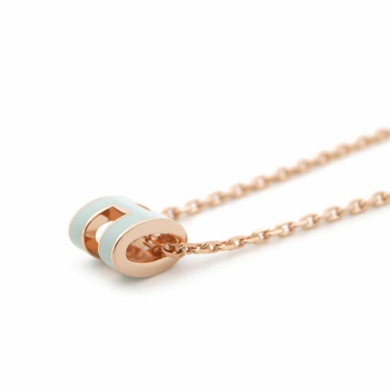 エルメス ネックレス ミニ・ポップアッシュ ヴェールペパーミント/ピンクゴールド金具 HERMES アクセサリー