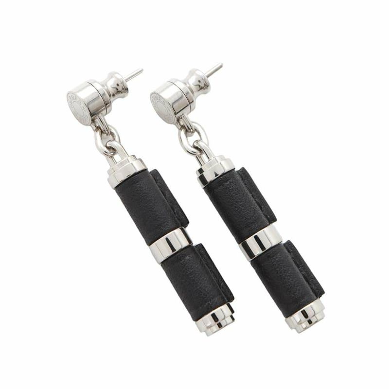 エルメス ピアス シャルニエール PM ブラック/シルバー金具 スイフト HERMES アクセサリー 黒